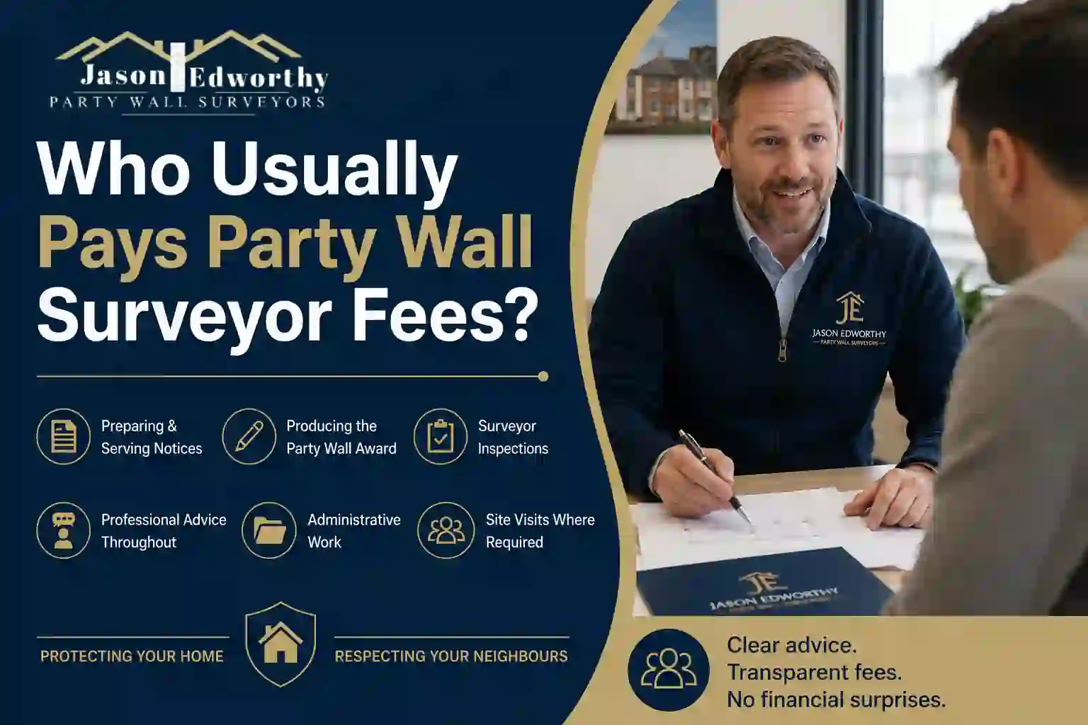 Who Usually Pays Party Wall Surveyor Fees Kirkham?